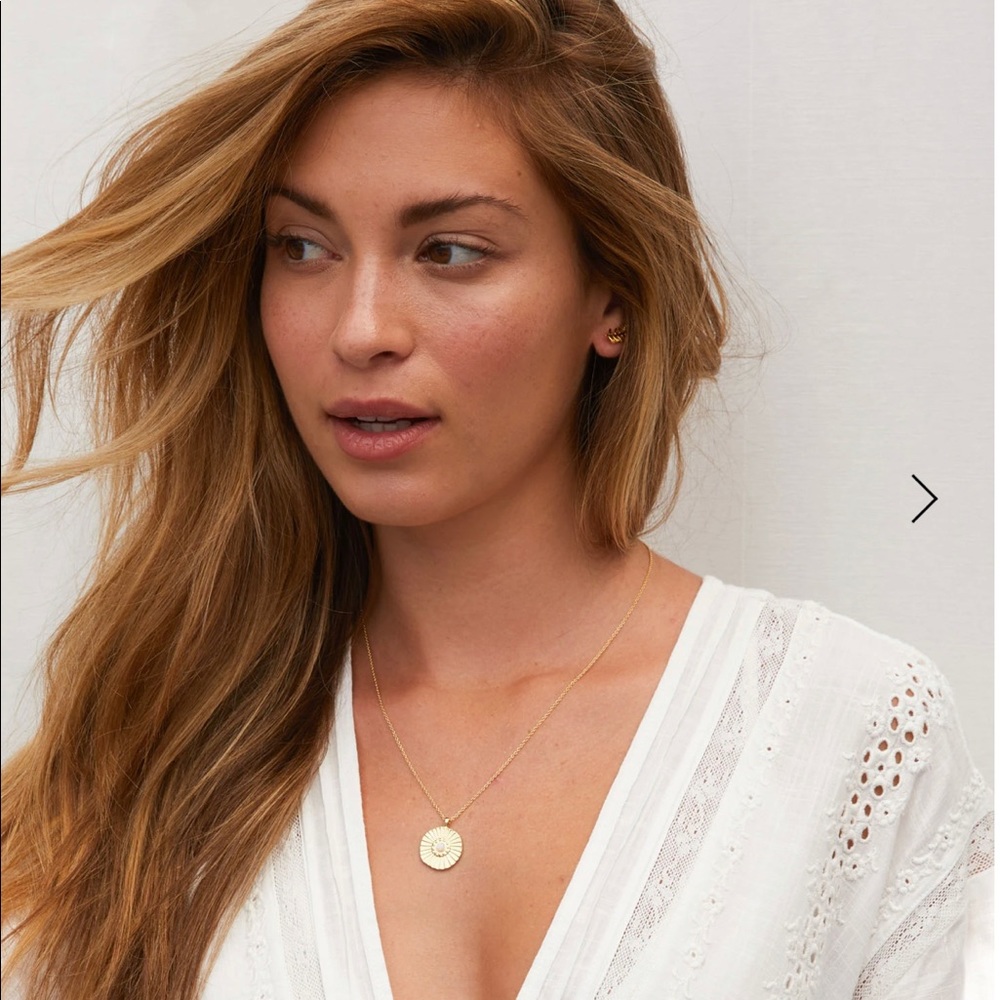 Gorjana Sunburst Coin Necklace